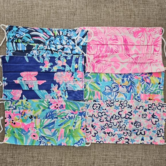 Lilly Pulitzer | Accessories | Lilly Pulitzer Fabric Pleated Face Masks ...